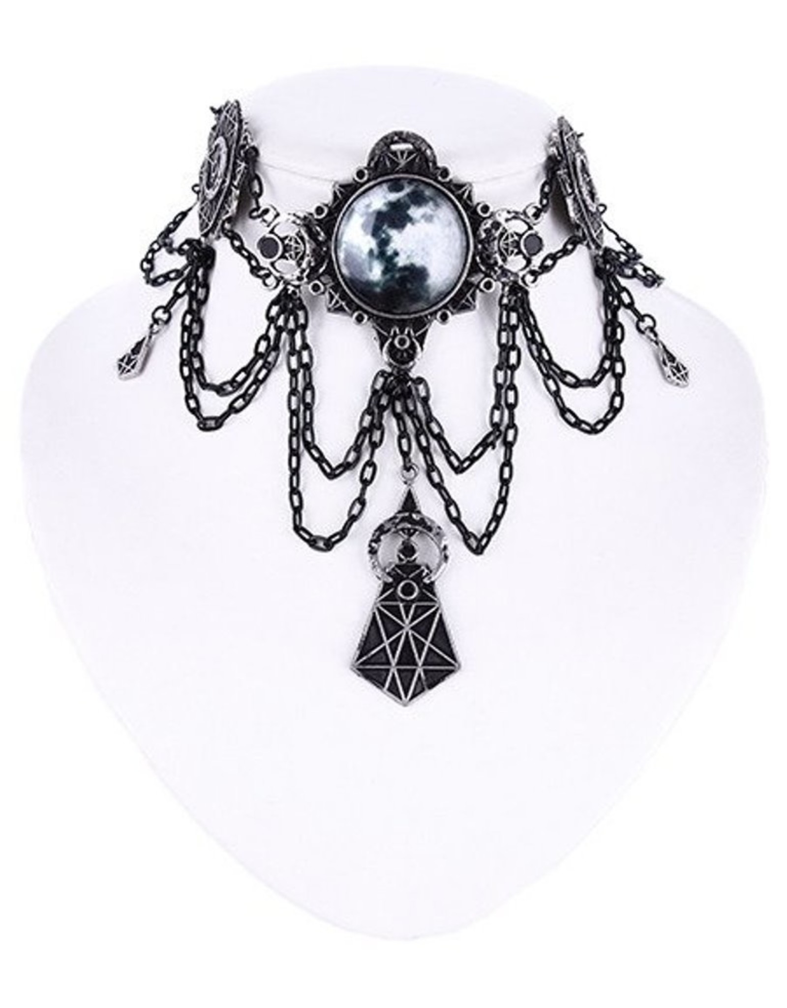 Restyle Gothic accessories - Choker with moon Moon Geometry  Restyle