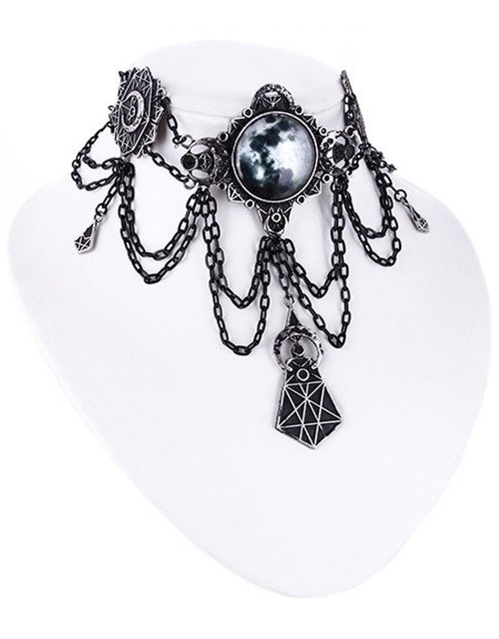 Restyle Gothic accessories - Choker with moon Moon Geometry  Restyle