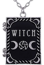 Restyle Jewellery - Witch Book Shaped Black Locket Restyle