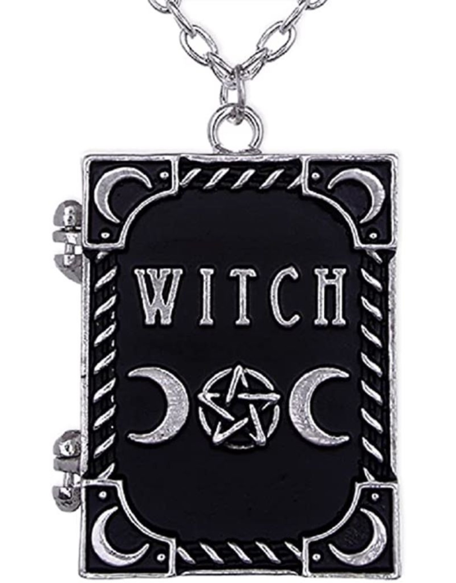 Restyle Jewellery - Witch Book Shaped Black Locket Restyle