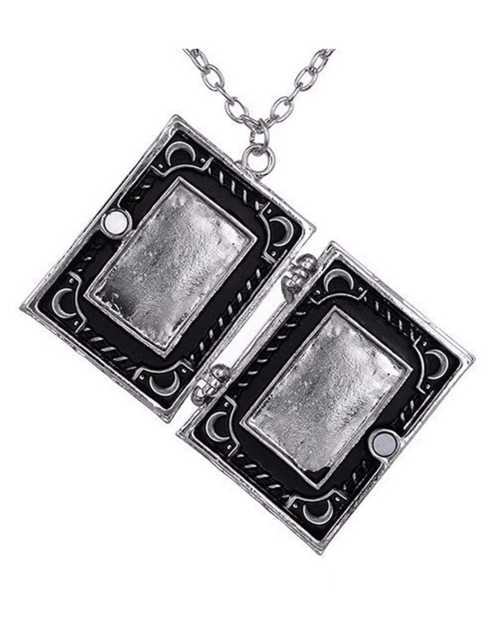 Restyle Jewellery - Witch Book Shaped Black Locket Restyle