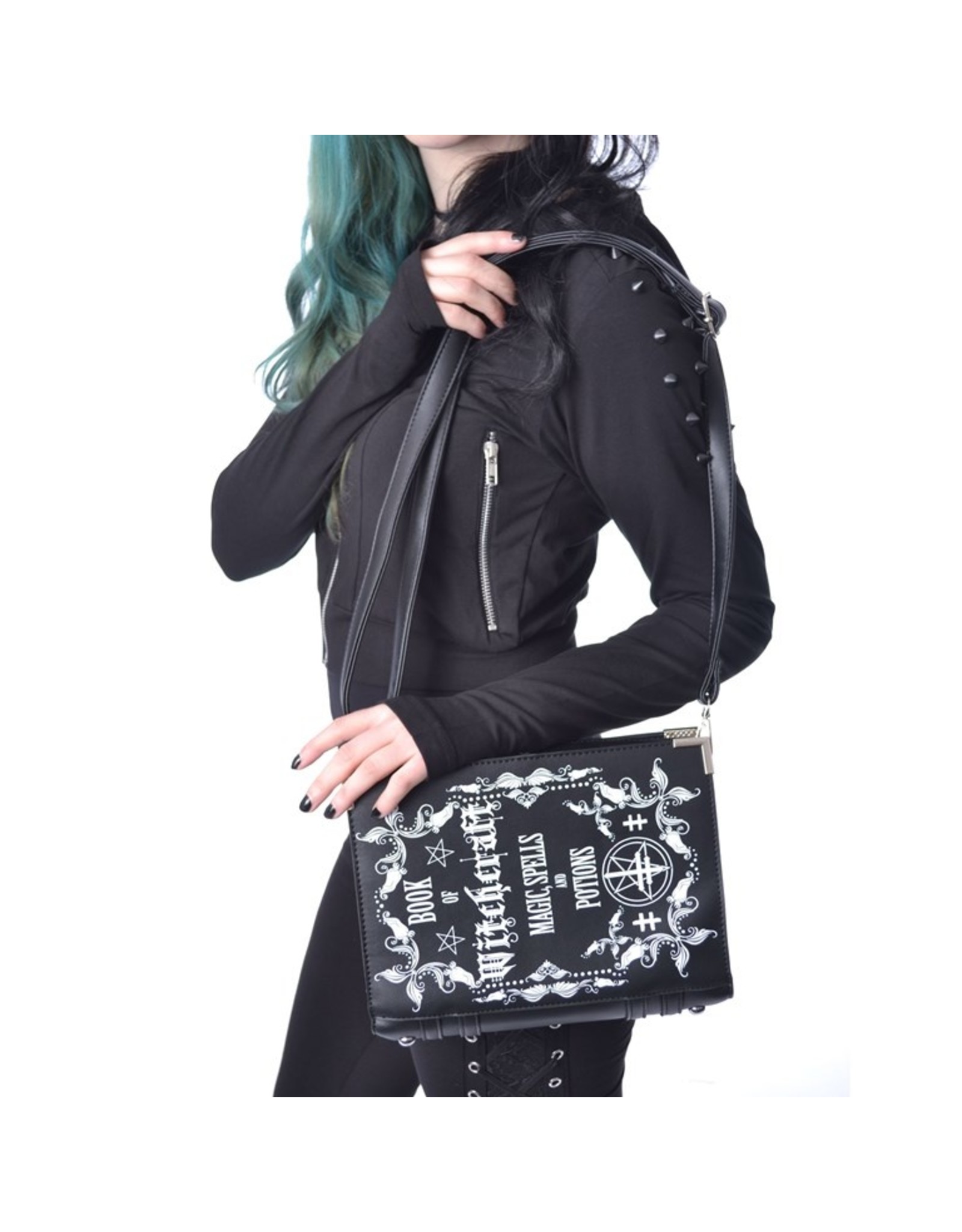 Poizen Industries Gothic tassen Steampunk tassen - Witchcraft Boek handtas Poizen Industries