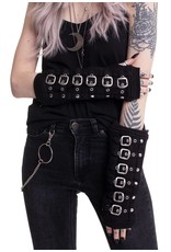 Poizen Industries Gothic and Steampunk accessories - Armwarmers with Buckles Poizen Industries