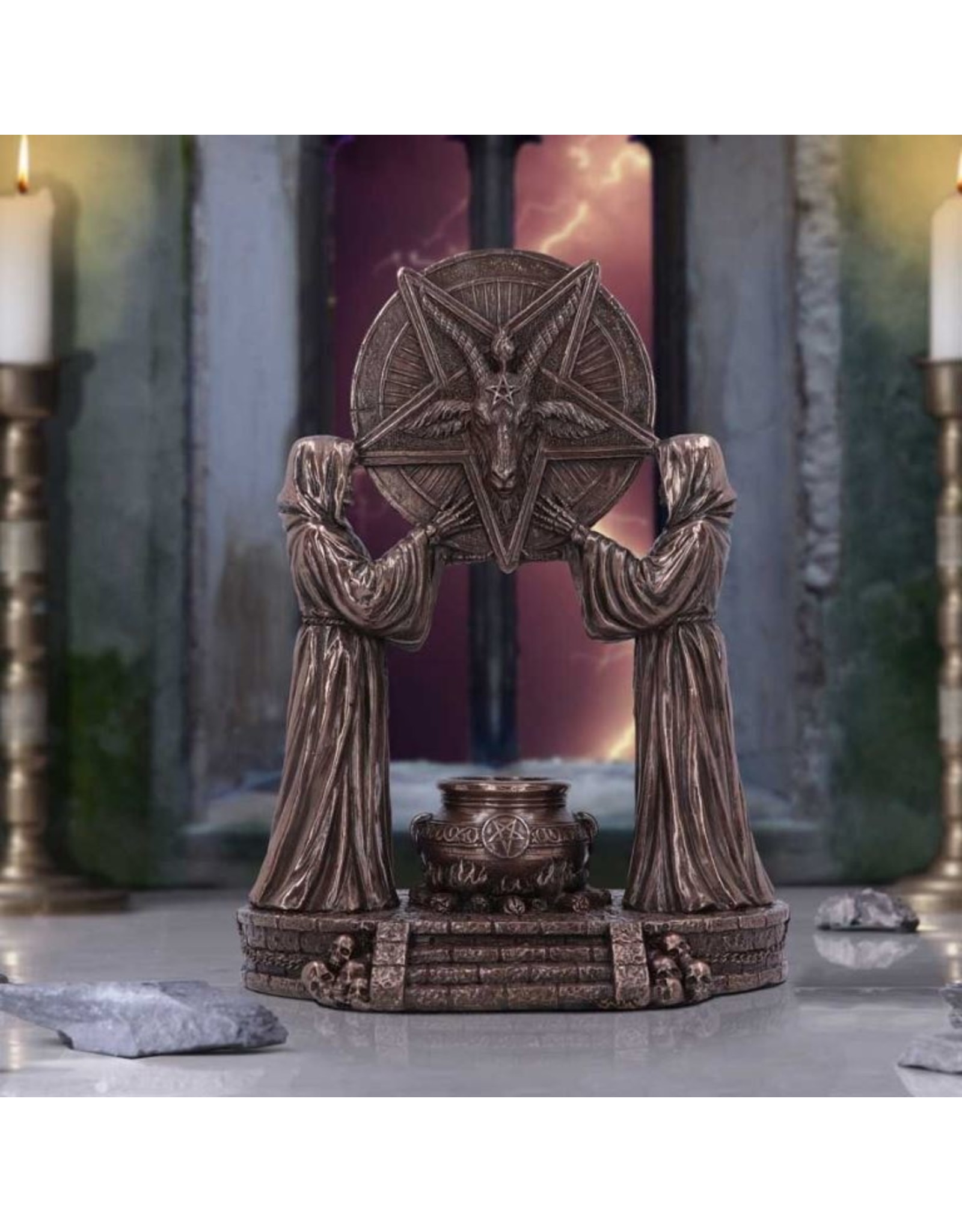 Nemesis Now Giftware & Lifestyle - Baphomet's Altar Ornament 18.5cm - Bronzed