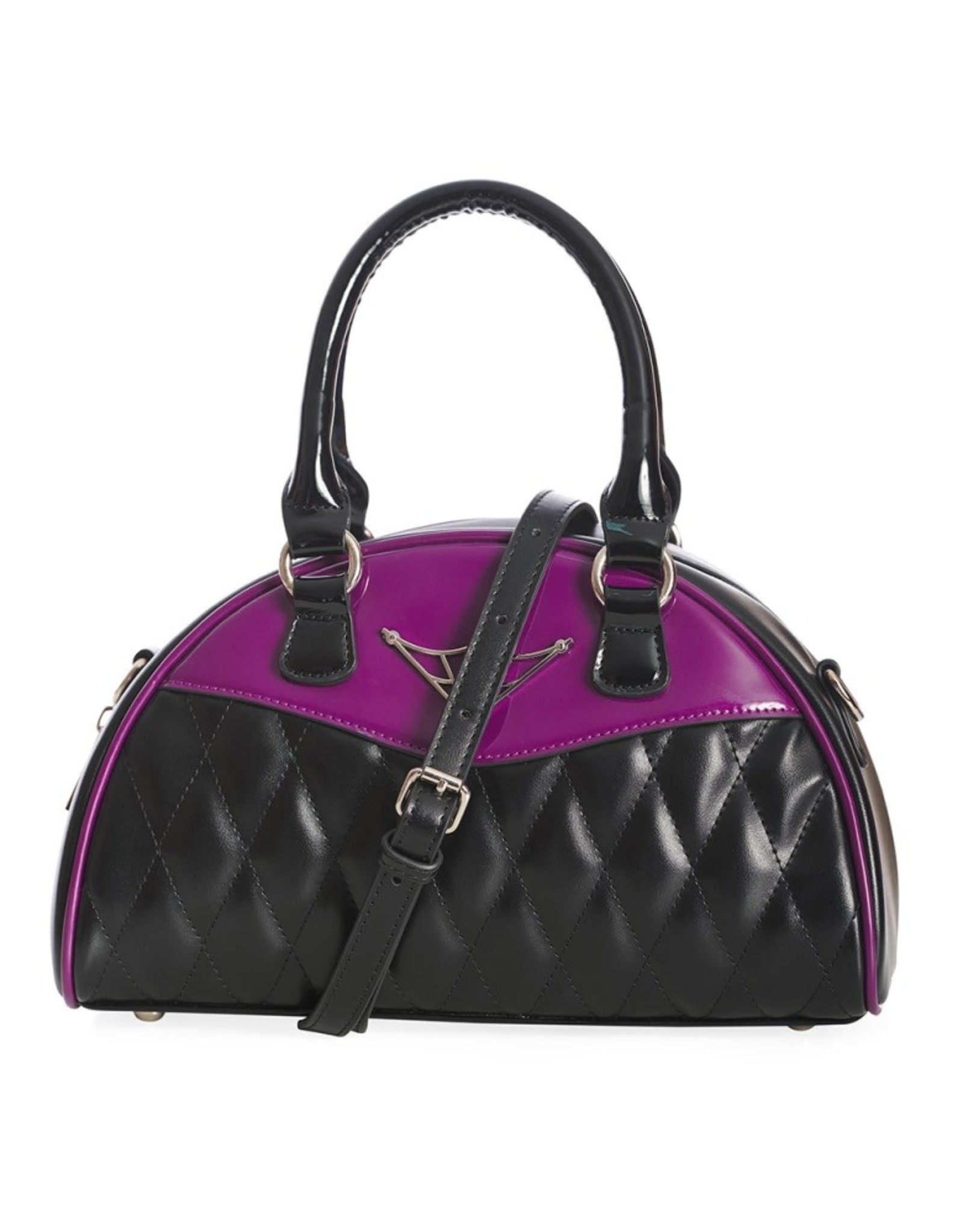 Banned Retro bags  Vintage bags - Banned Rockabilly Lillyweb Handbag purple-black