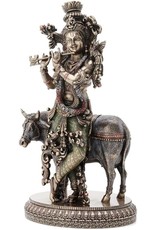 Veronese Design Giftware Beelden Collectables  - Krishna met Heilige Koe Veronese Design