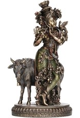 Veronese Design Giftware Beelden Collectables  - Krishna met Heilige Koe Veronese Design