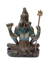 Veronese Design Giftware Figurines Collectables - Shiva in Lotus Pose Bronzed statue Veronese Design