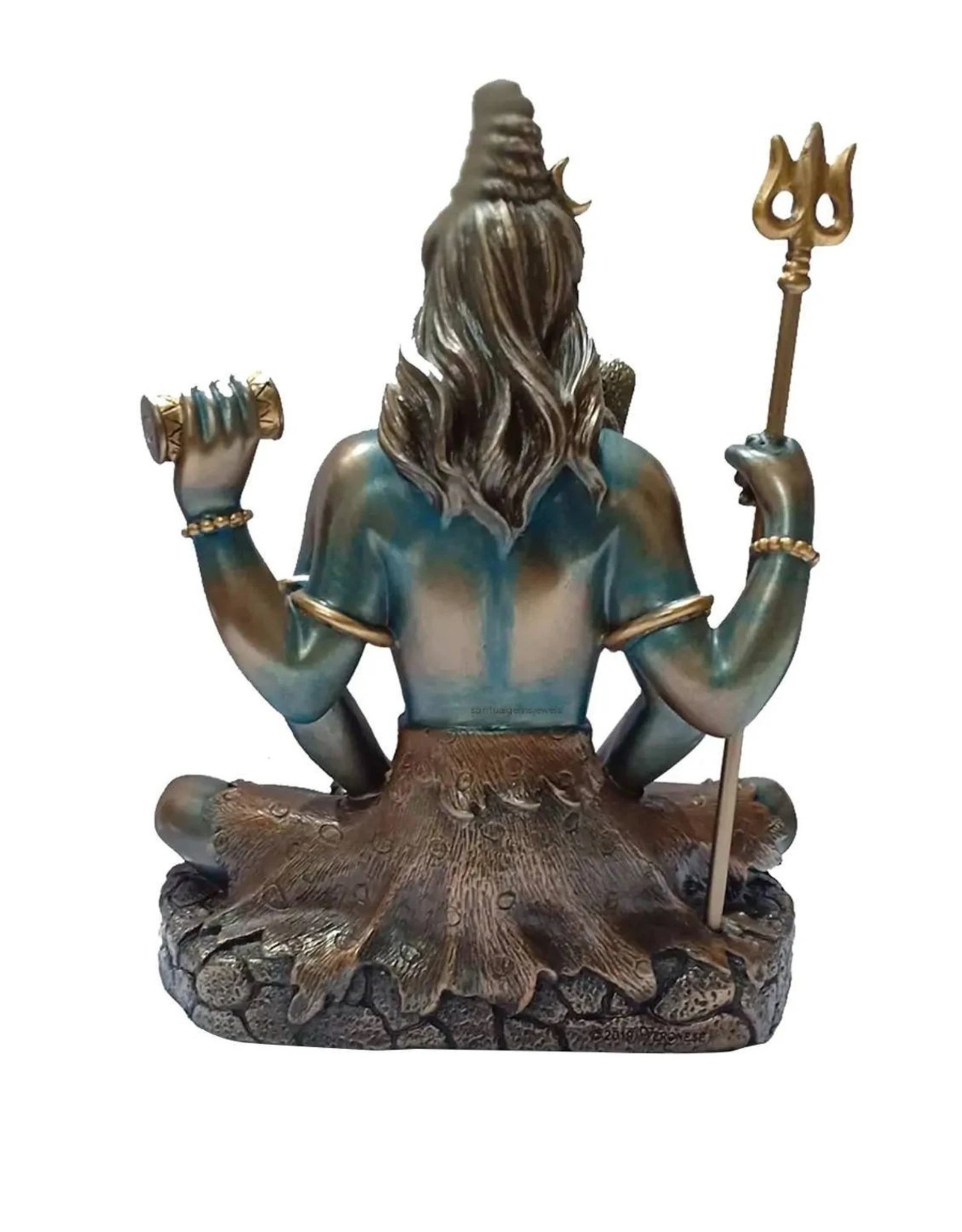 Veronese Design Giftware Figurines Collectables - Shiva in Lotus Pose Bronzed statue Veronese Design