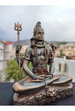 Veronese Design Giftware Figurines Collectables - Shiva in Lotus Pose Bronzed statue Veronese Design