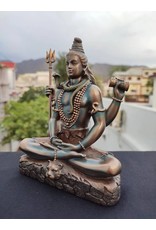 Veronese Design Giftware Figurines Collectables - Shiva in Lotus Pose Bronzed statue Veronese Design