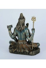 Veronese Design Giftware Figurines Collectables - Shiva in Lotus Pose Bronzed statue Veronese Design