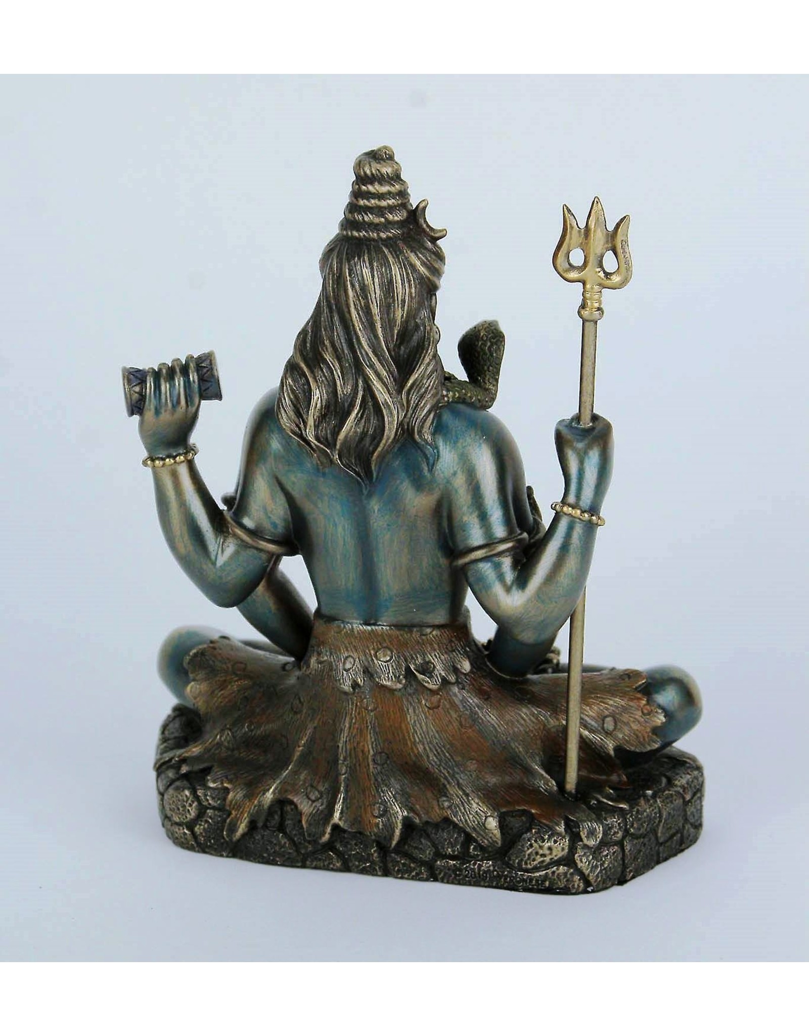 Veronese Design Giftware Figurines Collectables - Shiva in Lotus Pose Bronzed statue Veronese Design