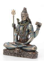 Veronese Design Giftware Beelden Collectables  - Shiva in Lotus Pose Gebronsd beeld Veronese Design