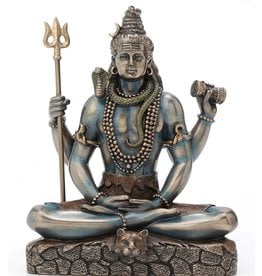 Veronese Design Shiva in Lotus Pose Gebronsd beeld Veronese Design