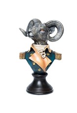 Bentley&Bo Giftware Figurines Collectables - Ram in Military Uniform bust 24cm