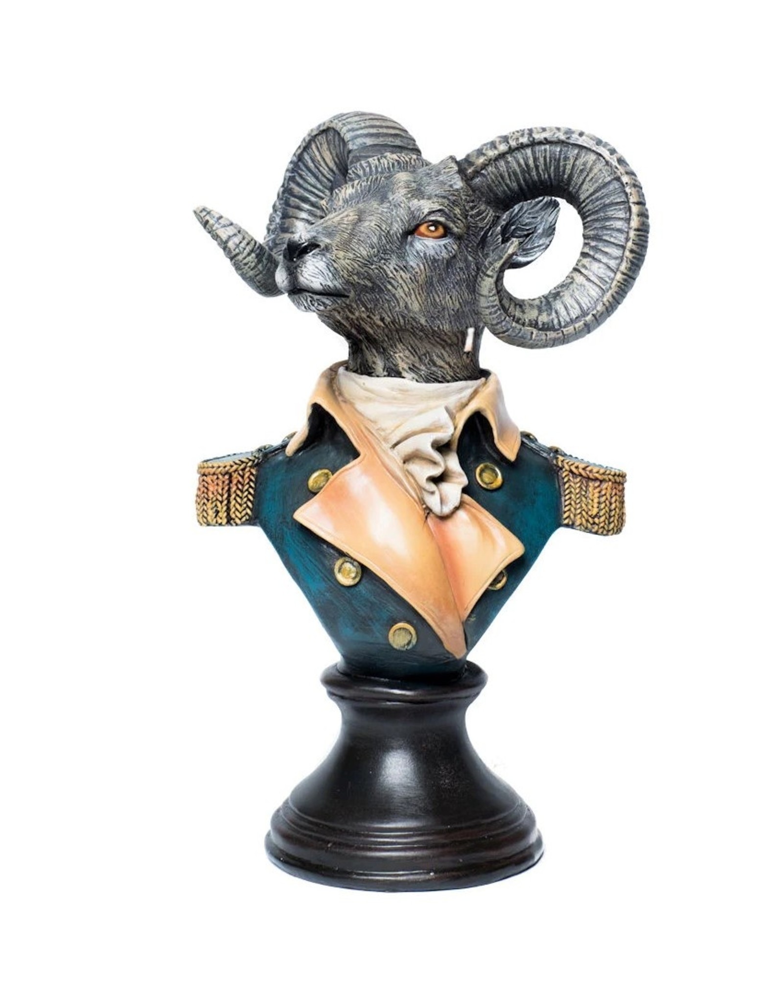 Bentley&Bo Giftware Figurines Collectables - Ram in Military Uniform bust 24cm