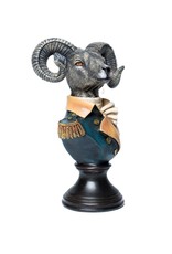 Bentley&Bo Giftware, beelden, collectables - Ram in Melitaire Uniform buste 24cm