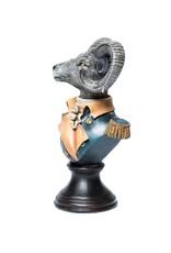 Bentley&Bo Giftware, beelden, collectables - Ram in Melitaire Uniform buste 24cm