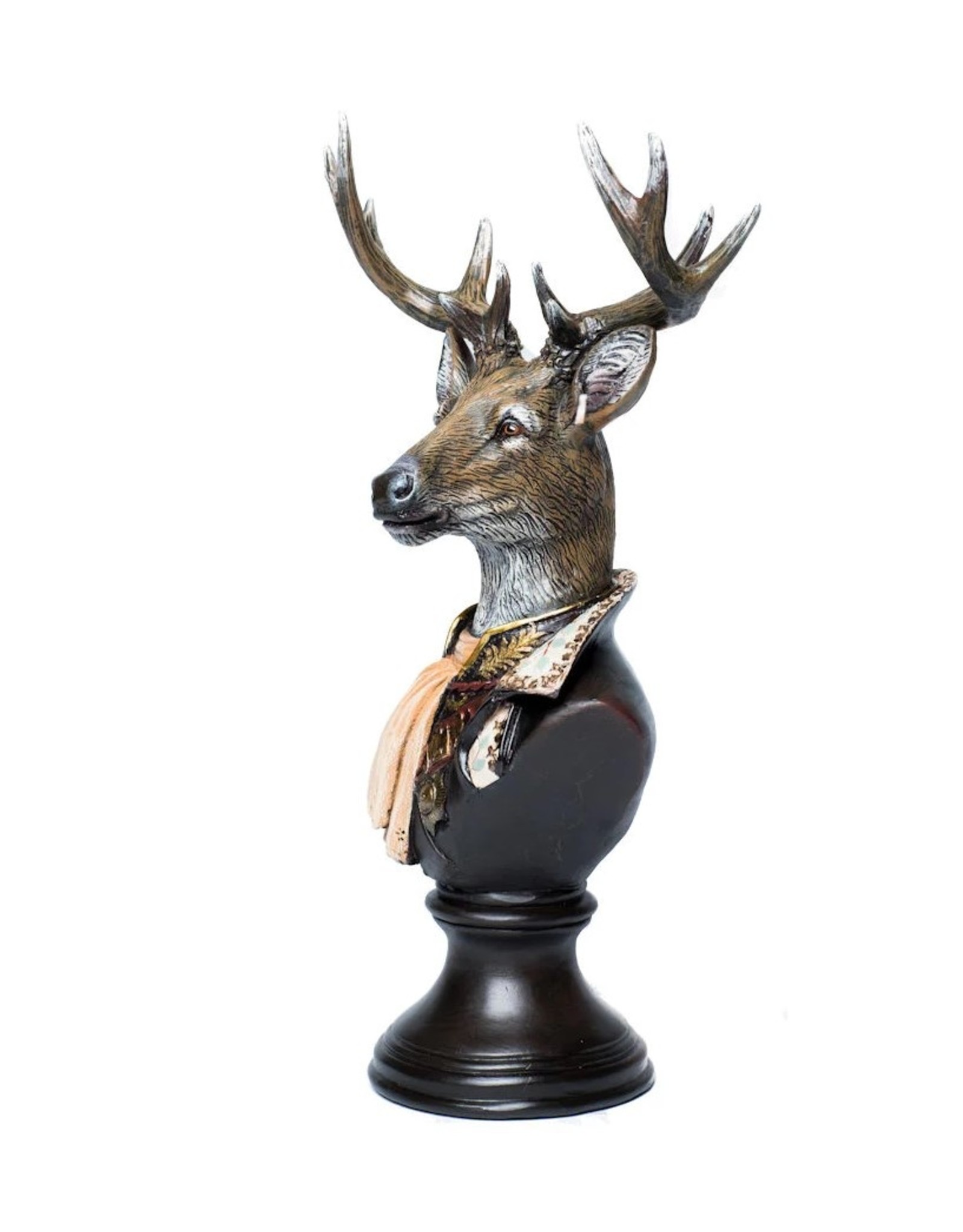 Bentley&Bo Giftware & Lifestyle - Stag in Military Uniform bust 31cm