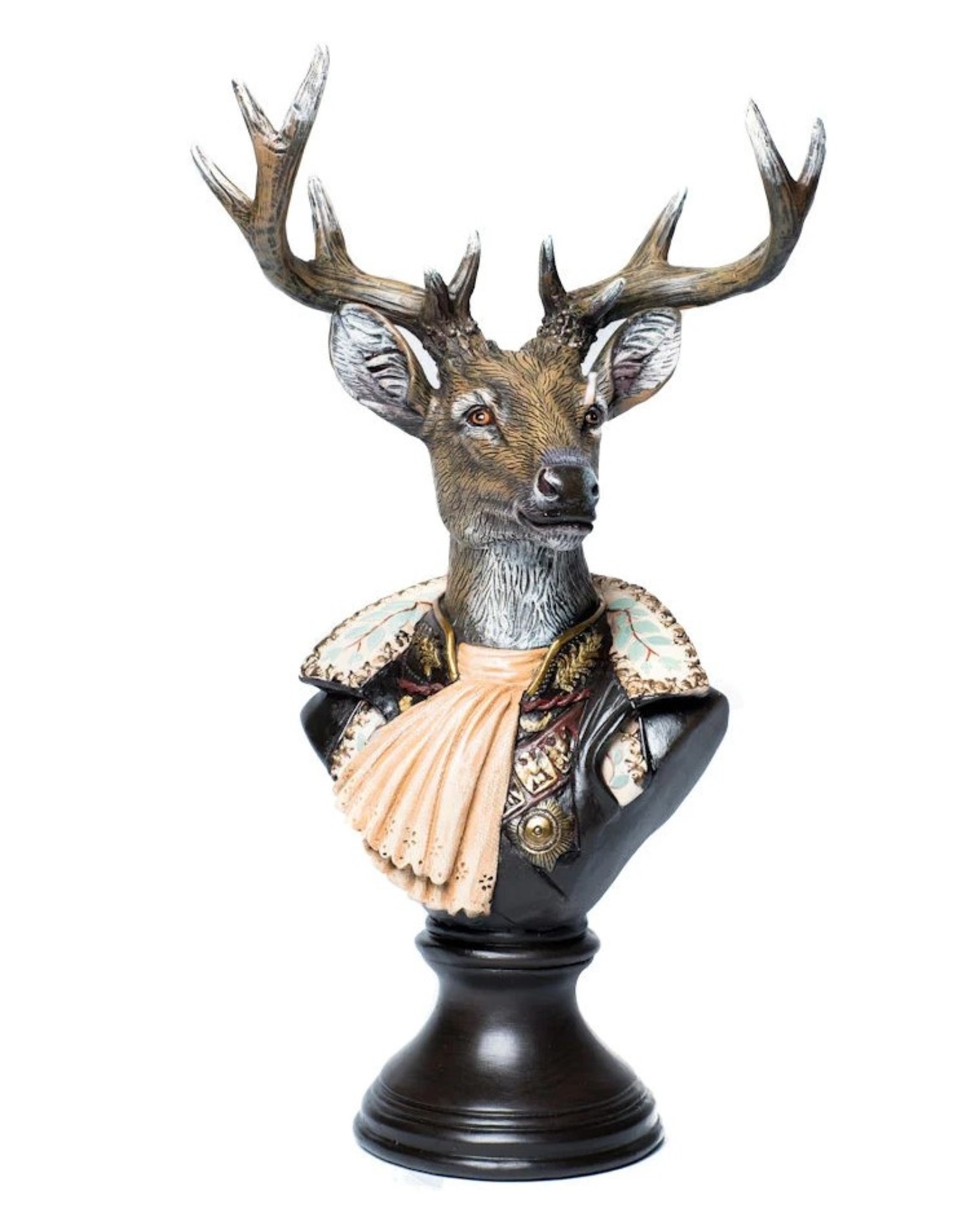 Bentley&Bo Giftware & Lifestyle - Stag in Military Uniform bust 31cm