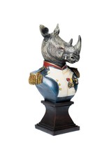 Bentley&Bo Giftware & Lifestyle - Rhino in Military Uniform bust 25cm