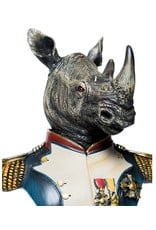 Bentley&Bo Giftware & Lifestyle - Rhino in Military Uniform bust 25cm
