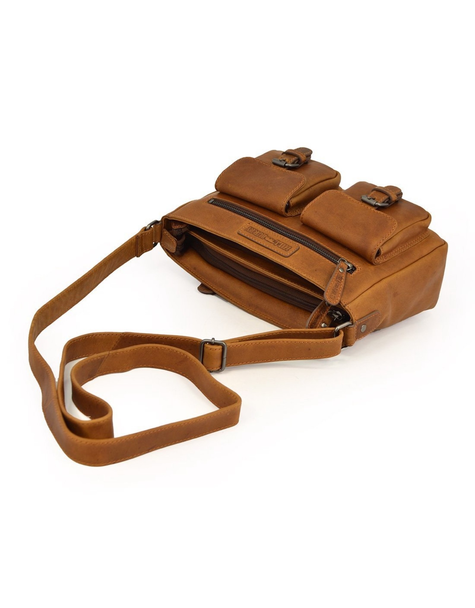 HillBurry Leather Shoulder bags  Leather crossbody bags - HillBurry Leather Shoulder Bag with Two Separate Compartments