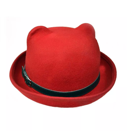 Poizen Industries Poizen Industries Kitty Bowler Hat Red