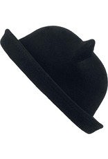 Poizen Industries Gothic steampunk accessories - Poizen Industries Kitty Bowler Hat Black