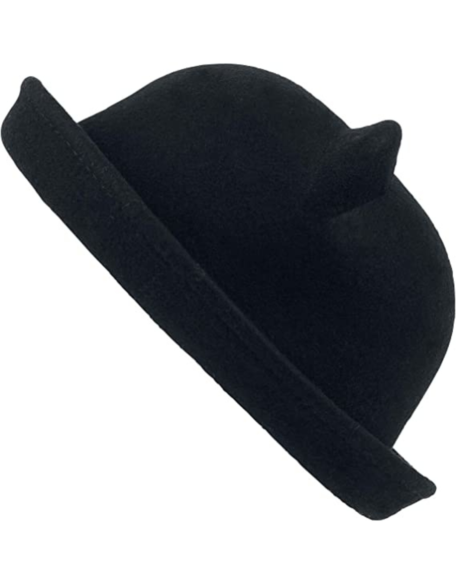 Poizen Industries Gothic steampunk accessories - Poizen Industries Kitty Bowler Hat Black