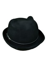 Poizen Industries Gothic steampunk accessories - Poizen Industries Kitty Bowler Hat Black