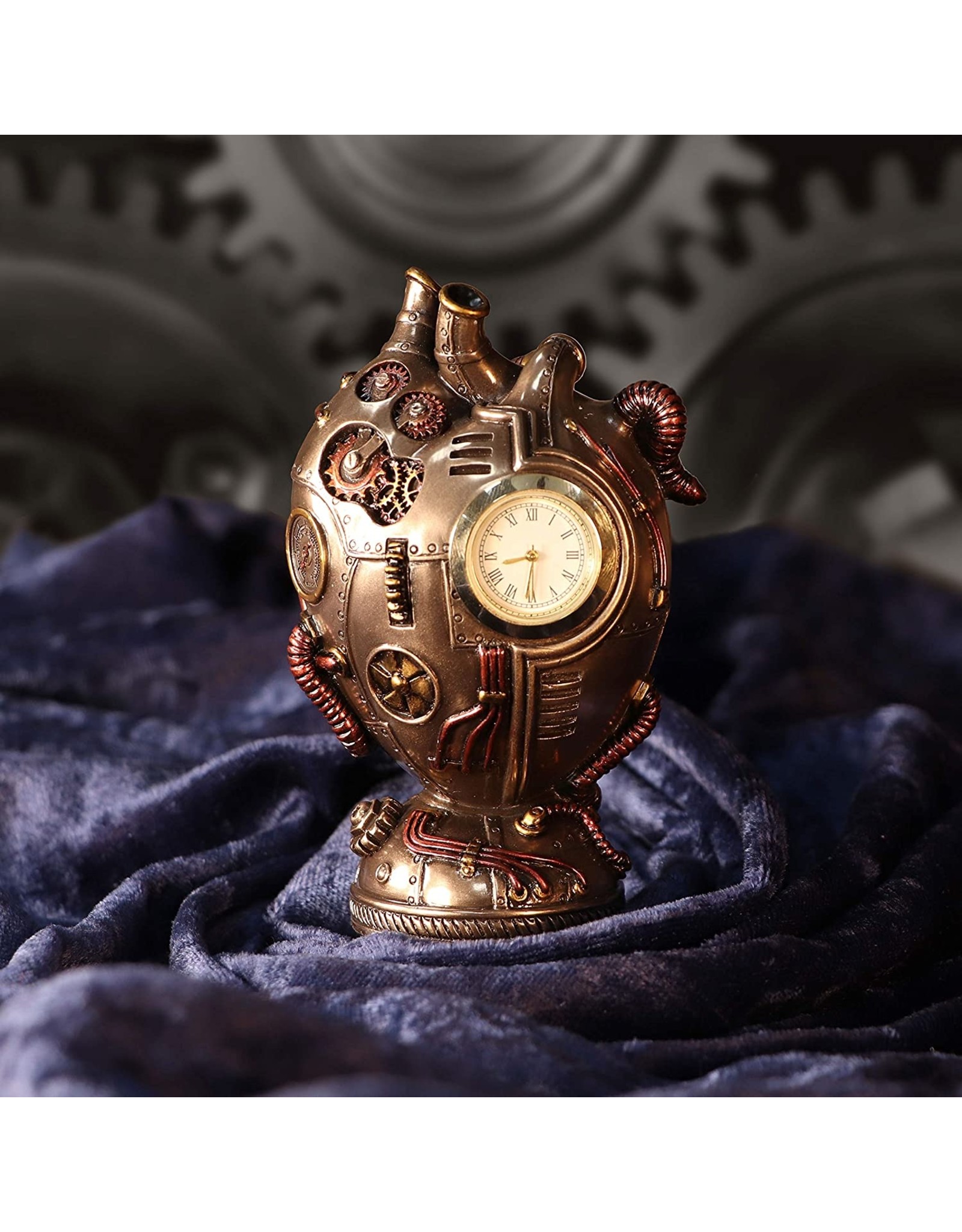 Veronese Design Giftware Beelden Collectables  - Steampunk Anatomische Mechanische Hart Klok