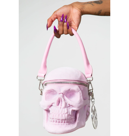 Killstar KillStar Grave Digger Skull handbag Pastel pink