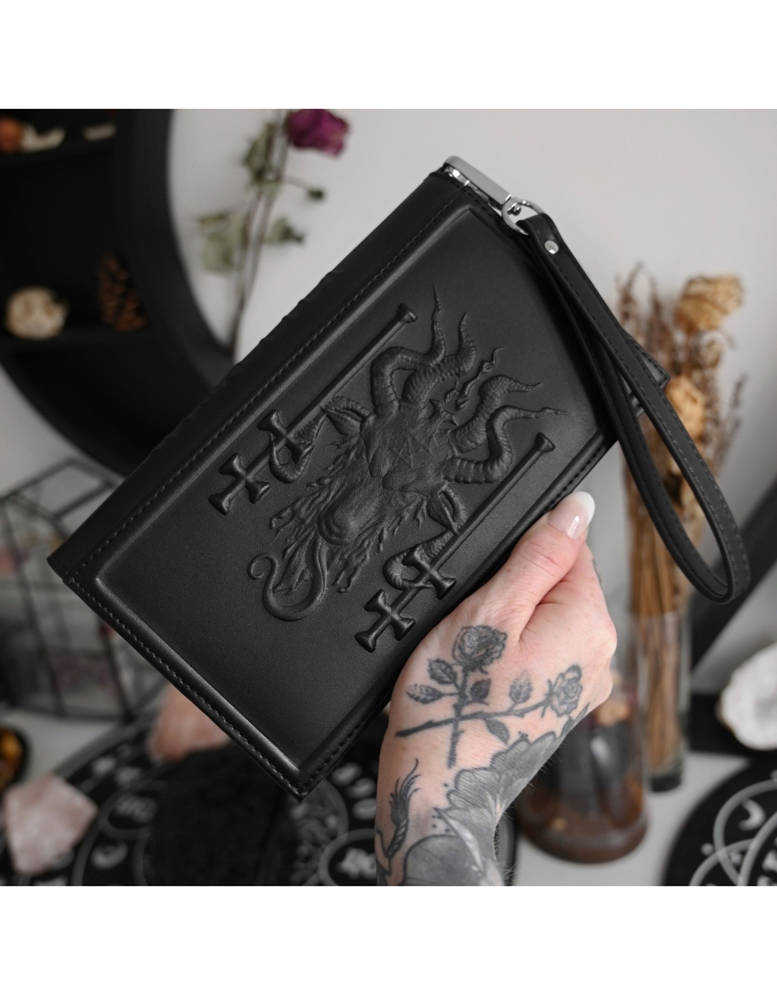 Killstar Killstar bags and accessories - Killstar Beast Wallet  Embossed Baphomet