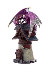 Duistere legenden Giftware Figurines Collectables - Dark Legends Village Guardian Purple Dragon