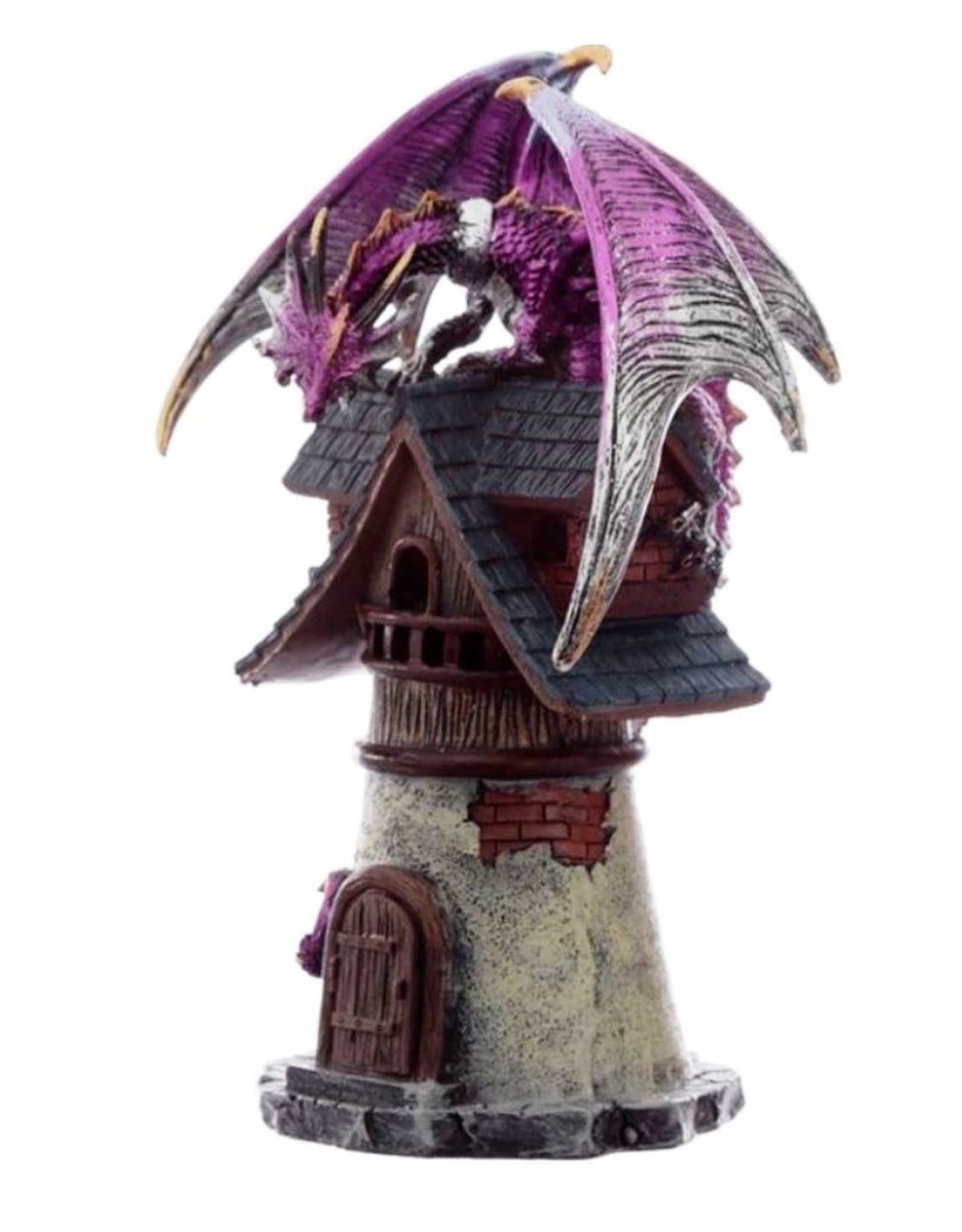 Duistere legenden Giftware Figurines Collectables - Dark Legends Village Guardian Purple Dragon