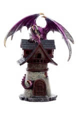 Duistere legenden Giftware Figurines Collectables - Dark Legends Village Guardian Purple Dragon