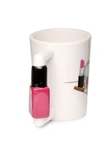 Puckator Drinkware - Ceramic Mug with Nail Polish Bottle Handle