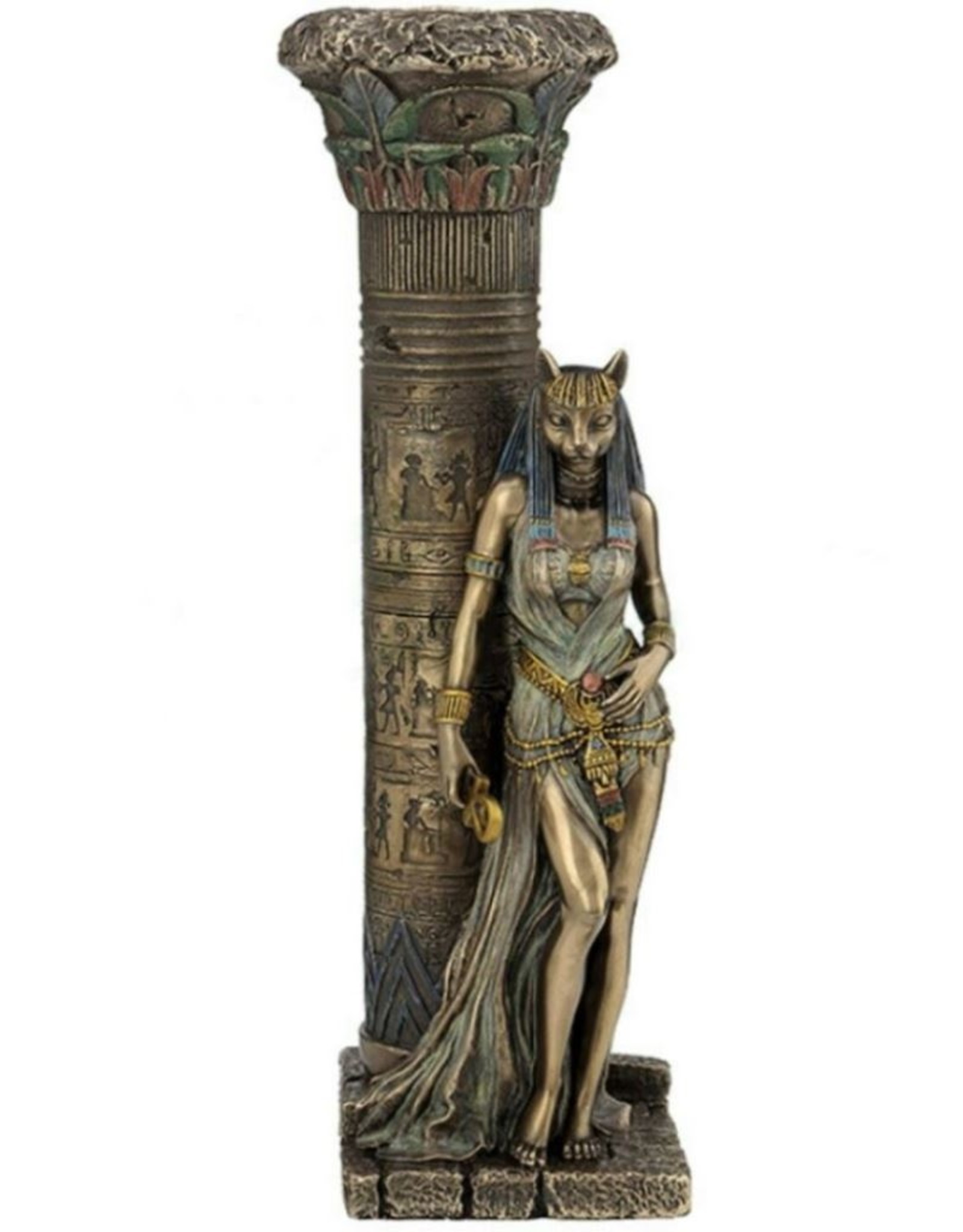 Veronese Design Giftware & Lifestyle - Egyptian Goddess Bastet Candlestick Veronese Design