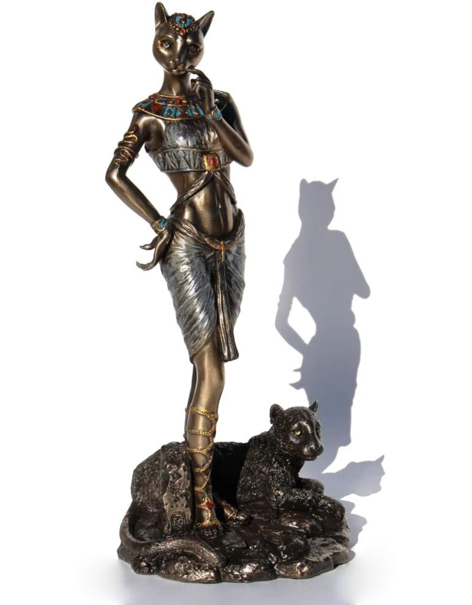 Veronese Design Giftware & Lifestyle - Egyptian Goddess Bastet with Panther Veronese Design