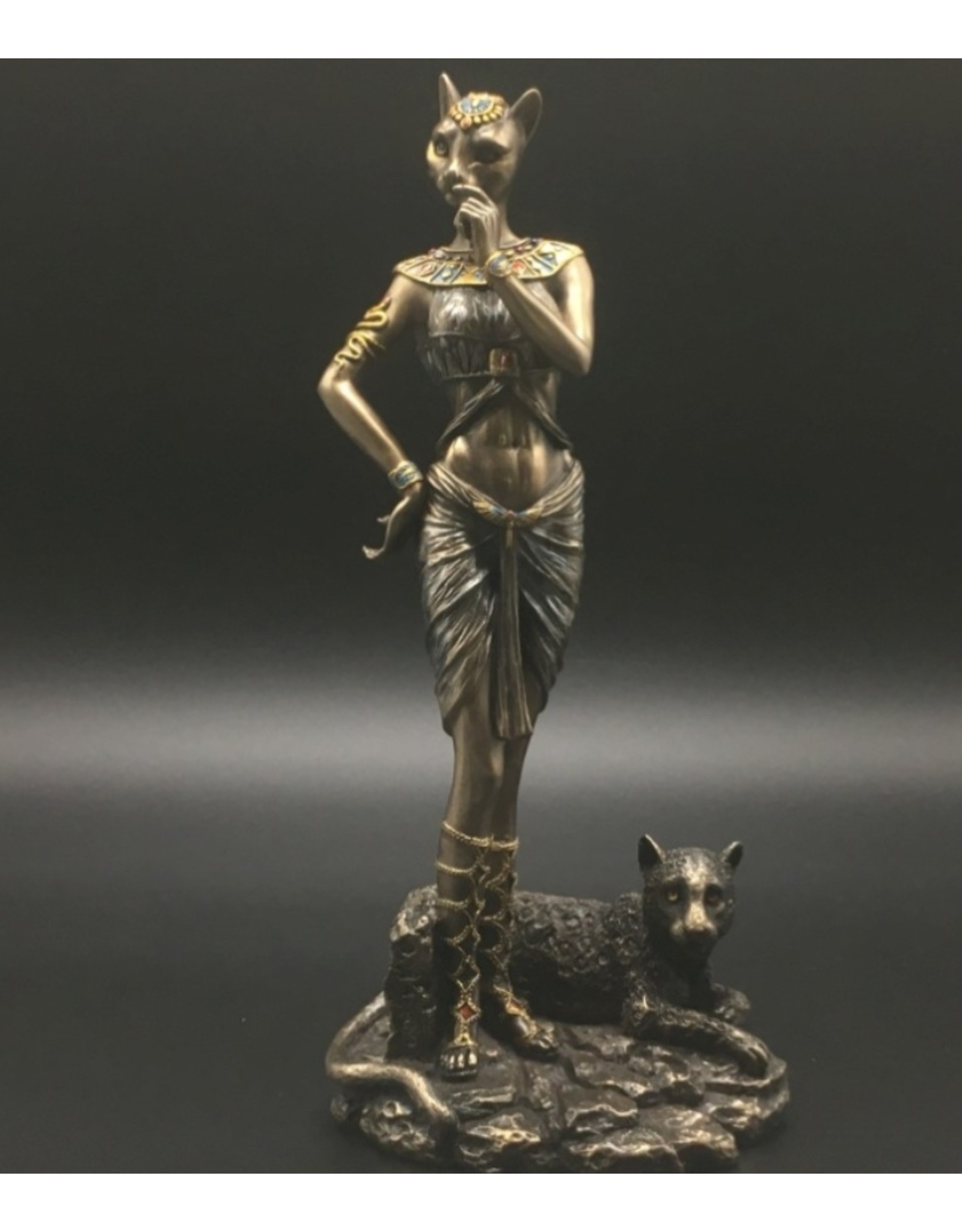 Veronese Design Giftware & Lifestyle - Egyptian Goddess Bastet with Panther Veronese Design