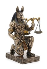 Veronese Design Giftware & Lifestyle - Egyptian God Anubis Kneeling with Scale Veronese Design