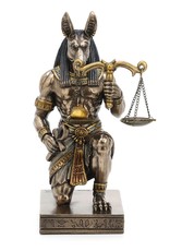 Veronese Design Giftware & Lifestyle - Egyptian God Anubis Kneeling with Scale Veronese Design