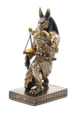 Veronese Design Giftware & Lifestyle - Egyptian God Anubis Kneeling with Scale Veronese Design