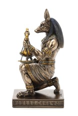 Veronese Design Giftware & Lifestyle - Egyptian God Anubis Kneeling with Scale Veronese Design