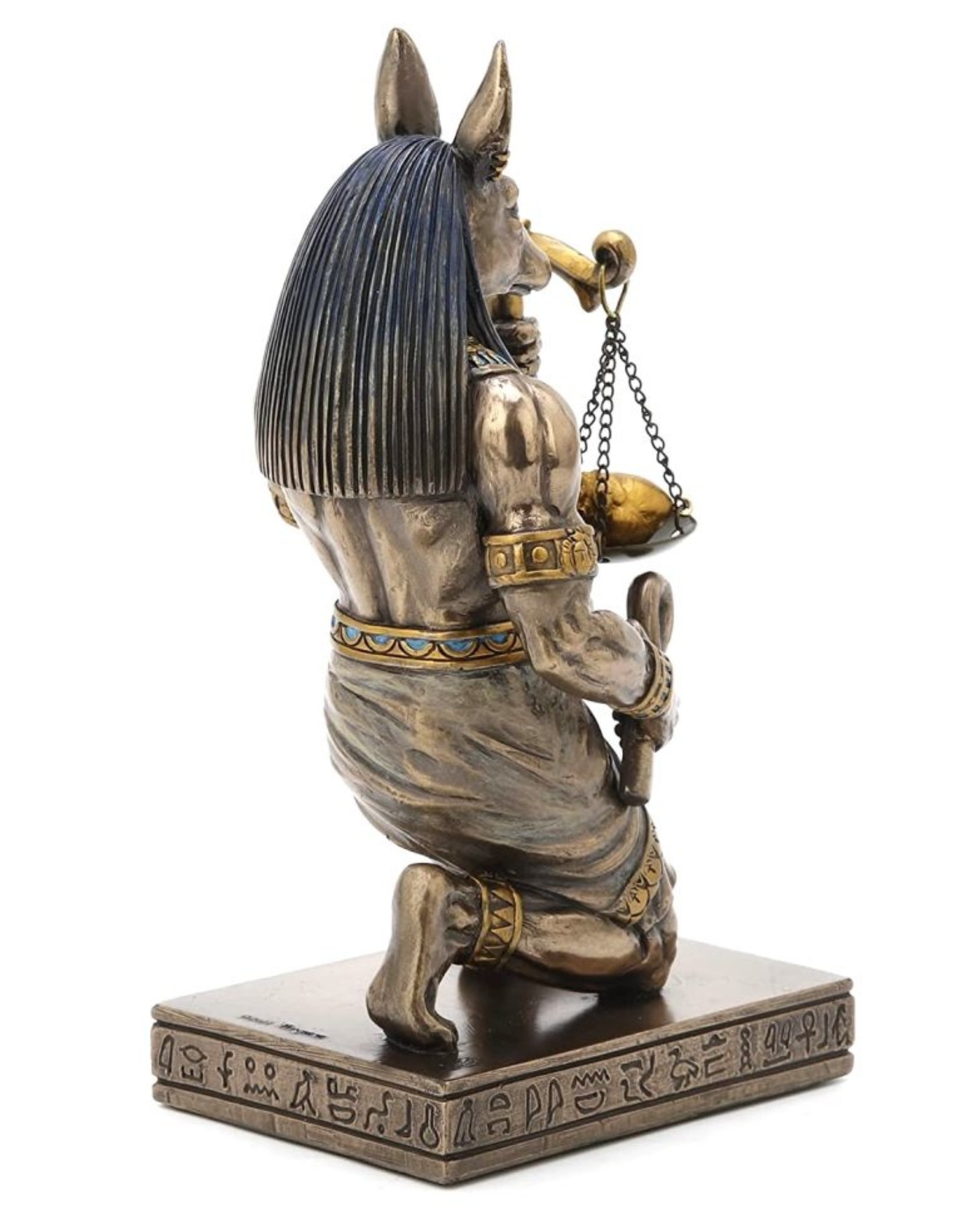 Veronese Design Giftware & Lifestyle - Egyptian God Anubis Kneeling with Scale Veronese Design