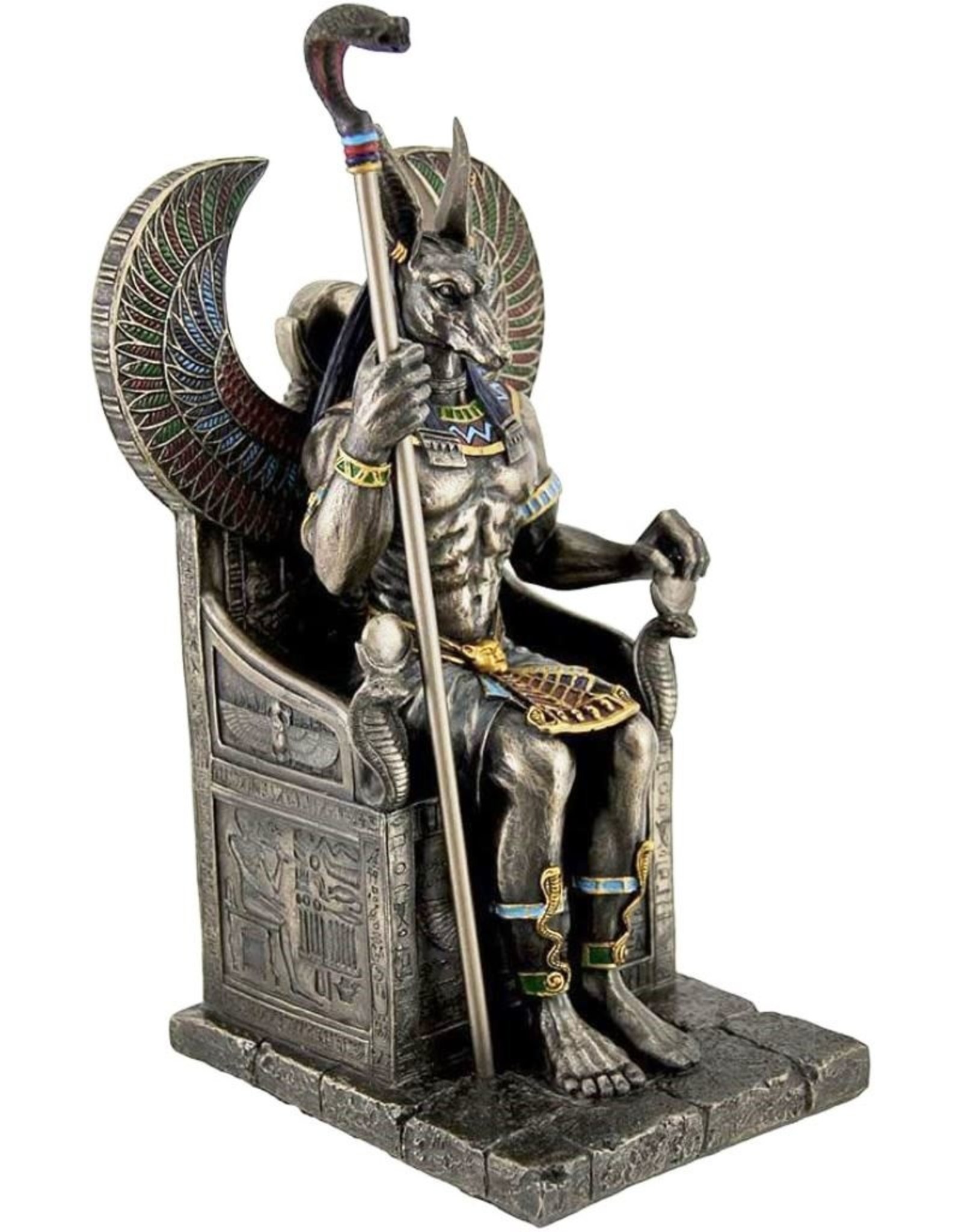 Veronese Design Giftware & Lifestyle - Egyptische God Anubis op de Troon Veronese Design