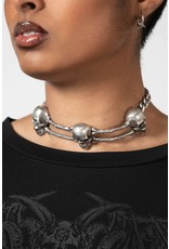 Killstar Killstar tassen en accessoires - Killstar Schedels & Botten Choker "Naven"