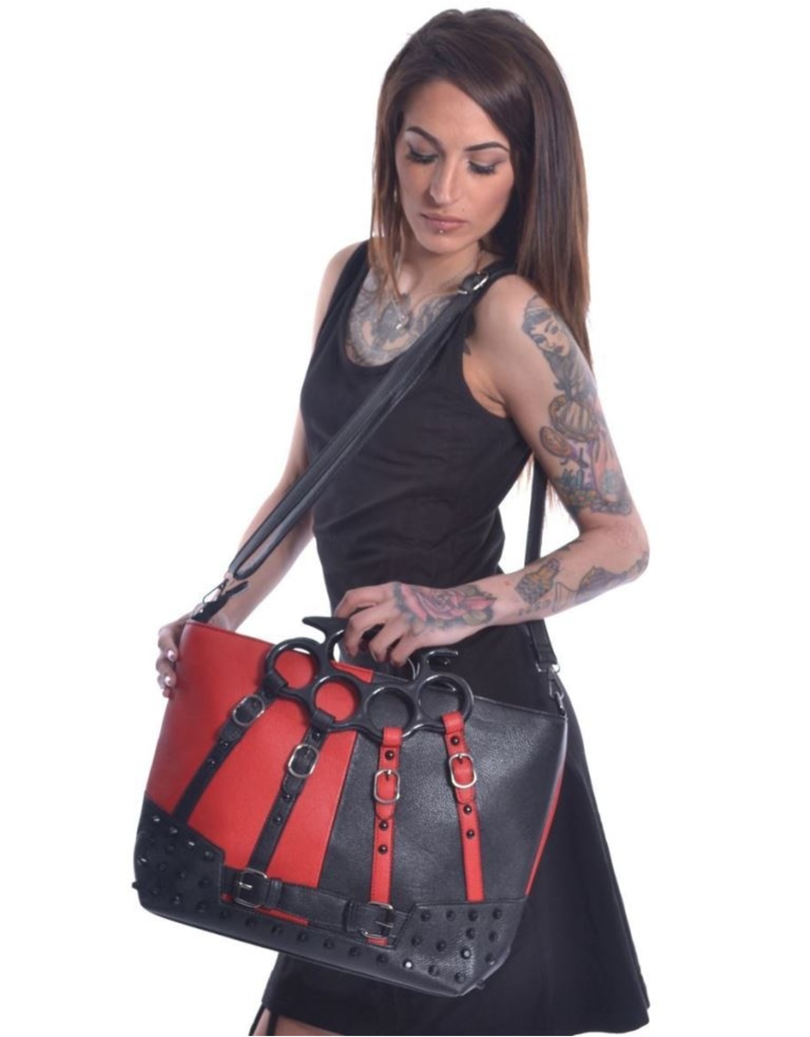 Poizen Industries Gothic bags Steampunk bags - Harley Boxing Bracket Handbag Poizen Industries